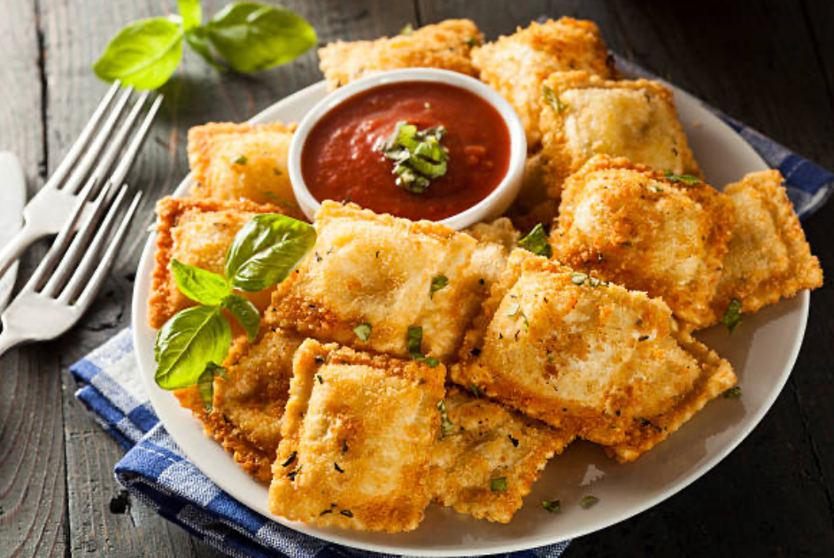 Air Fried St. Louis style Toasted Ravioli's