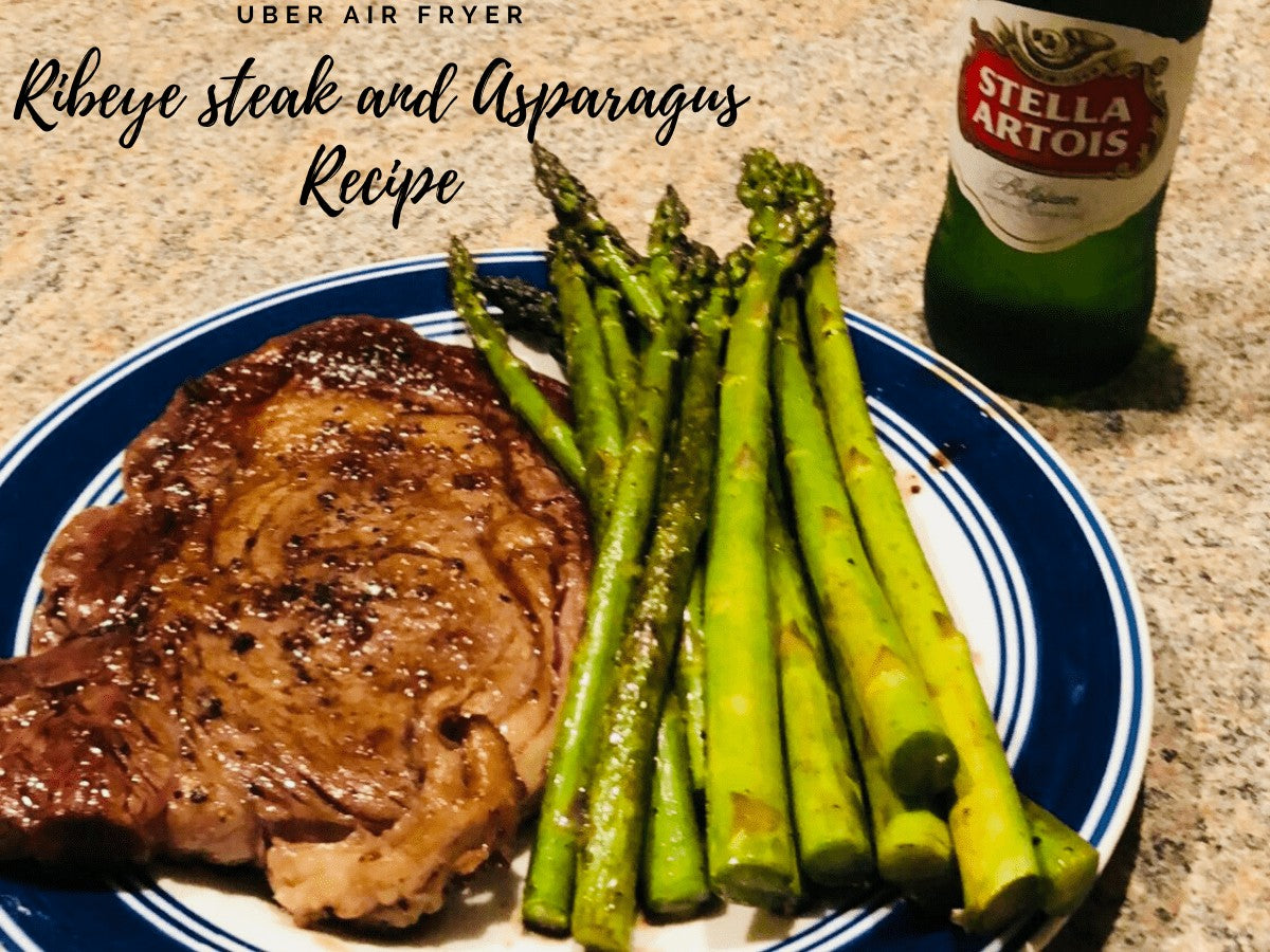 Uber Air Fryer Ribeye Steak and Asparagus Recipe (Keto Friendly) Uber Appliance