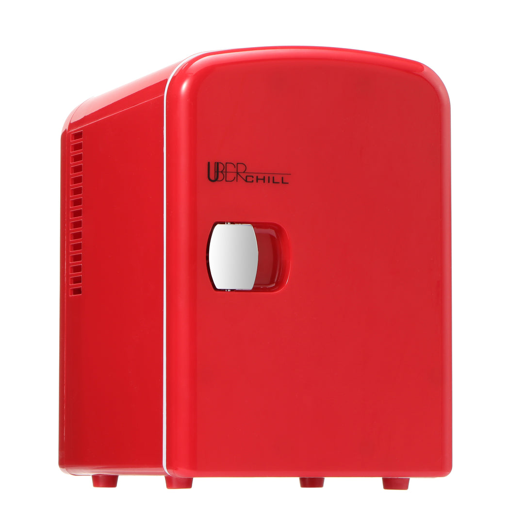 KNG Uber Chill 6-Can Retro Personal Mini Fridge - Red
