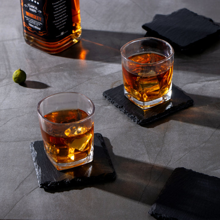 Slate Stone Drink Coasters set of Five - Hand Crafted