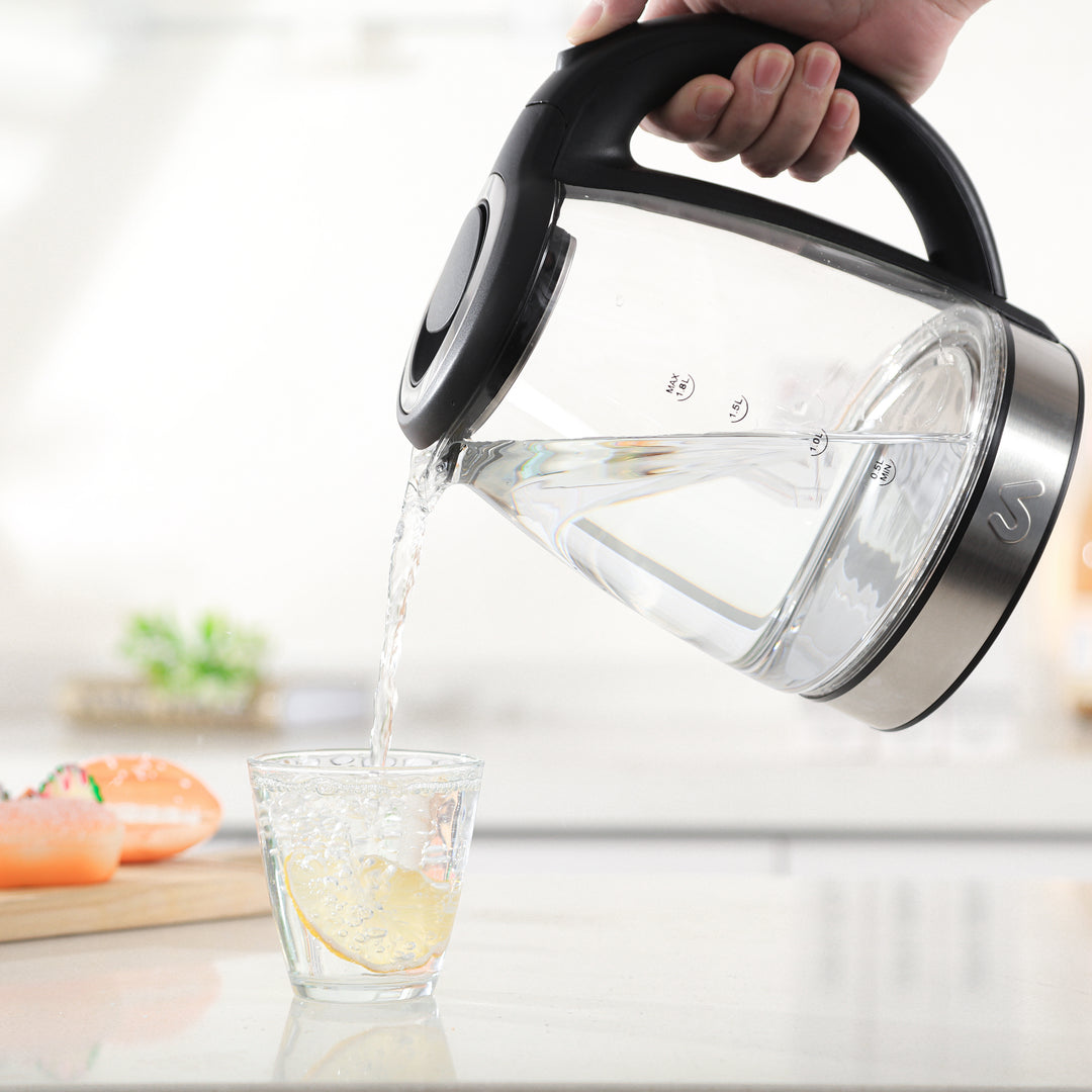 Electric Tea Kettle  1.8L Glass & Stainless Steel Electric tea