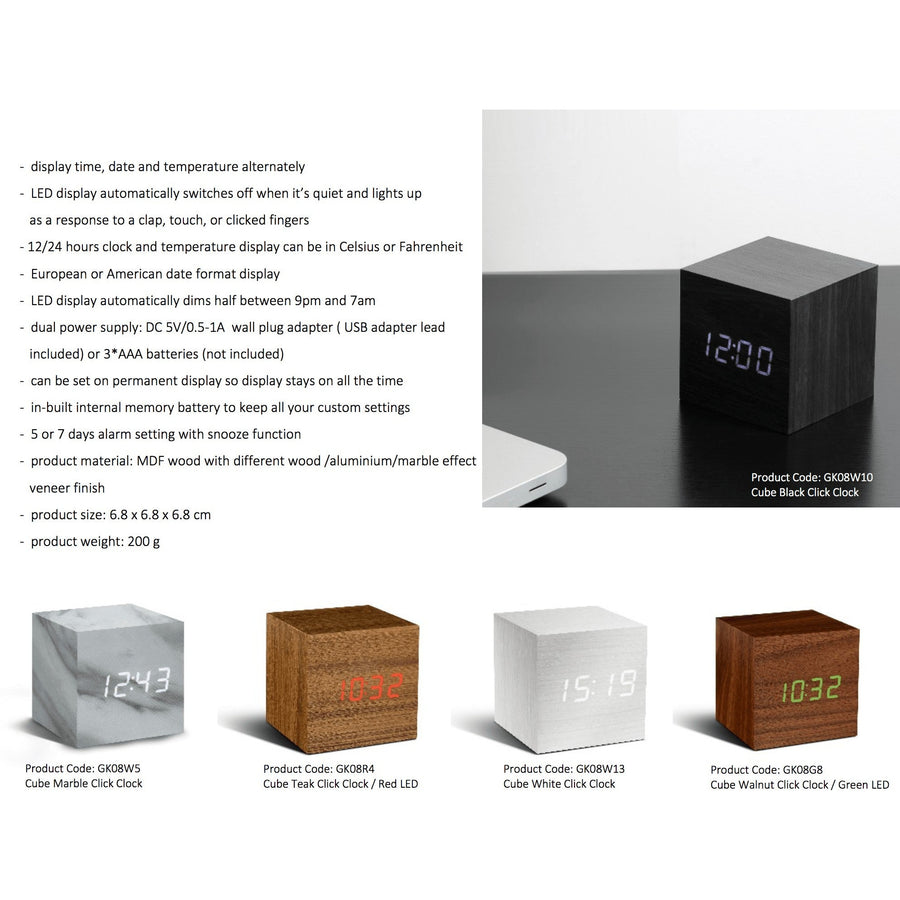 kutia Cube Click Clock – Uber Appliance