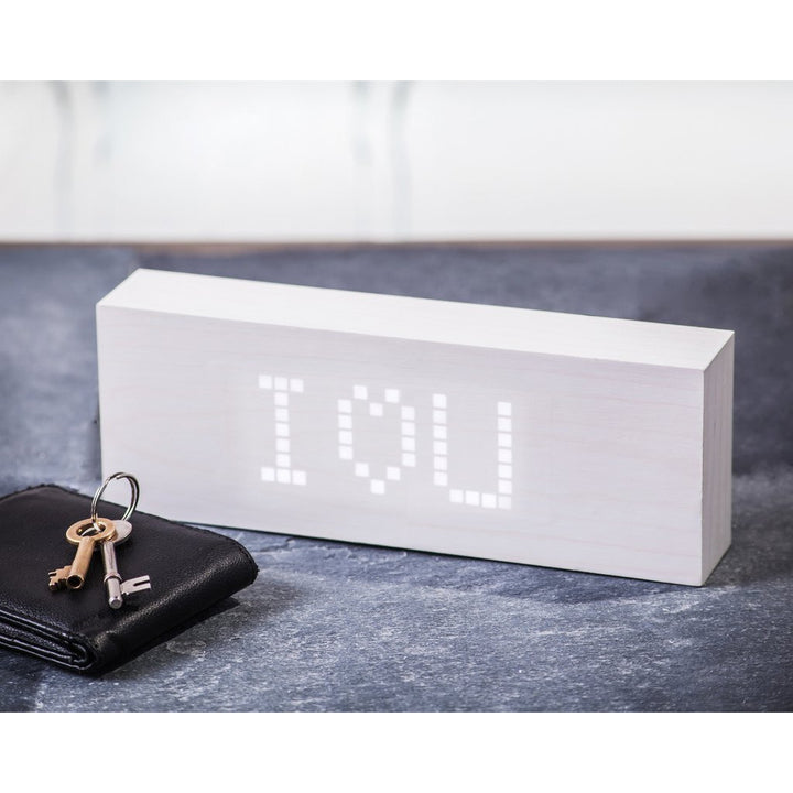 Kutia White Message Click Clock