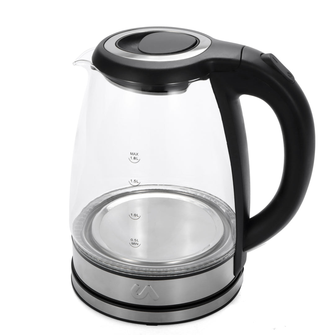 Electric Tea Kettle - 1.8L Glass & Stainless Steel Electric Tea Kettle - Uber Appliance