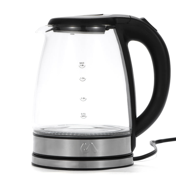 Electric Tea Kettle - 1.8L Glass & Stainless Steel Electric Tea Kettle - Uber Appliance